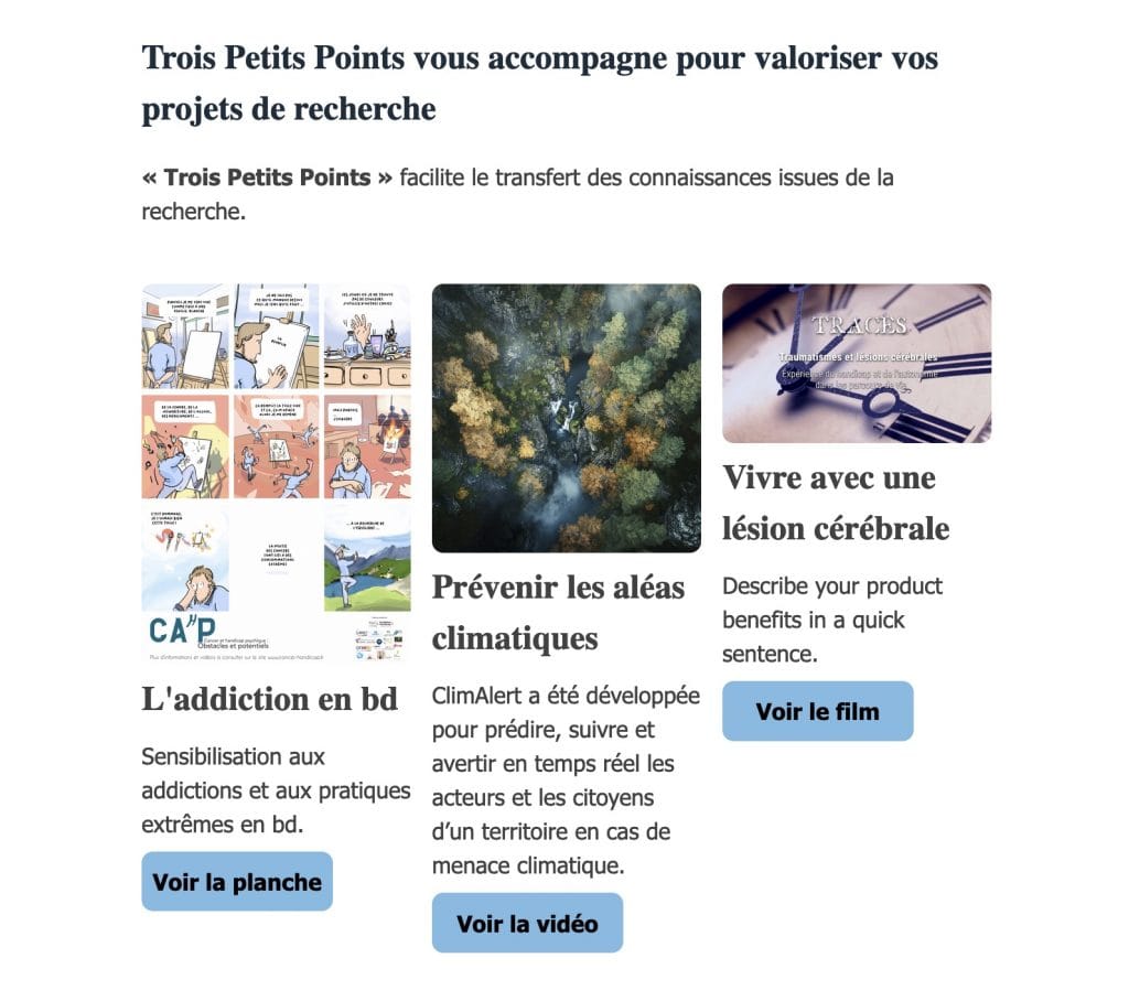 Newsletter Trois Petits Points